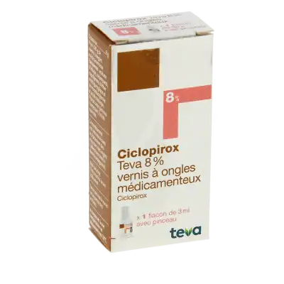 Ciclopirox Teva 8 %, Vernis à Ongles Médicamenteux à Clermont-Ferrand