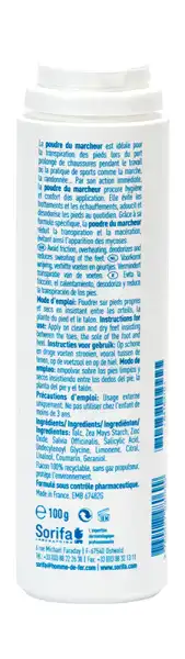 Poudre Du Marcheur® -hygiène Des Pieds Flacon Poudreur De 100g