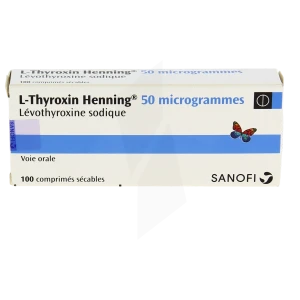 L-thyroxin Henning 50 Microgrammes, Comprimé Sécable