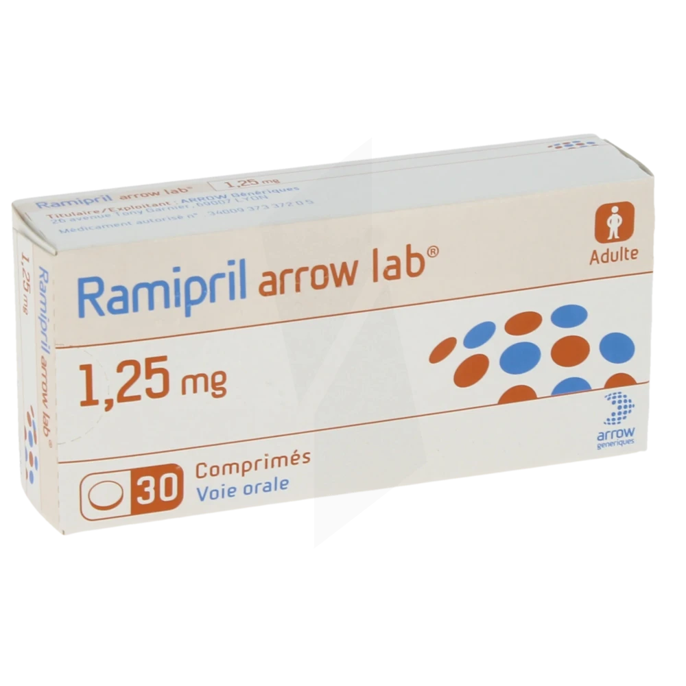 Ramipril Arrow Lab 1,25 Mg, Comprimé