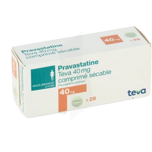 Pravastatine Teva 40 Mg, Comprimé Sécable