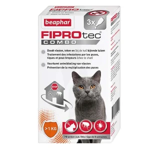 Fiprotec Combo 50 Mg/60 Mg Solution Pour Spot-on Pour Chats Et Furets, Solution Pour Spot-on