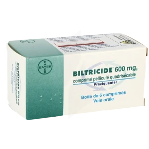Biltricide 600 Mg, Comprimé Pelliculé Quadrisécable