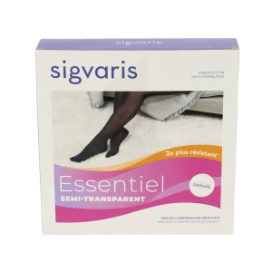 Sigvaris Essentiel Semi-transparent Bas Auto-fixants  Femme Classe 2 Dune X Large Normal