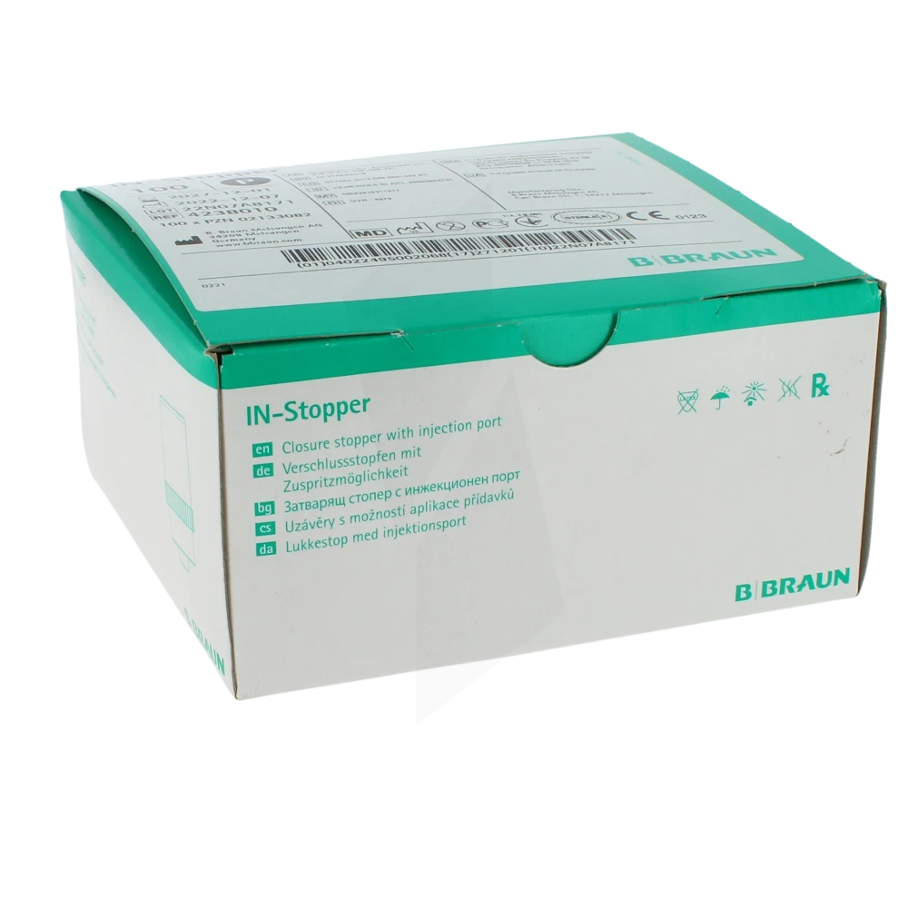 Bouchon D'obturation In-stopper Avec Site D'injection Jaune