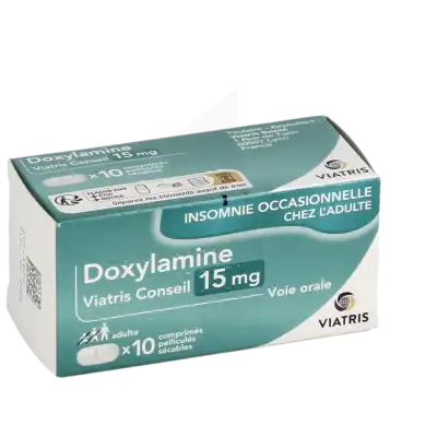 Doxylamine Viatris Conseil 15 Mg, Comprimé Pelliculé Sécable à Ris-Orangis