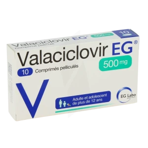 Valaciclovir Eg 500 Mg, Comprimé Pelliculé