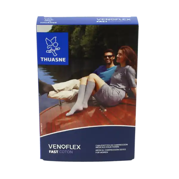 Venoflex Fast 2 Chaussette Femme Irlandais Gris Chiné Taille 2l