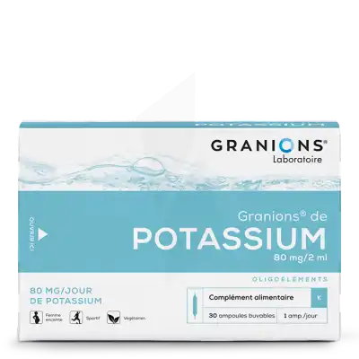 Granions De Potassium Solution Buvable 30 Ampoules/2ml à Bordeaux