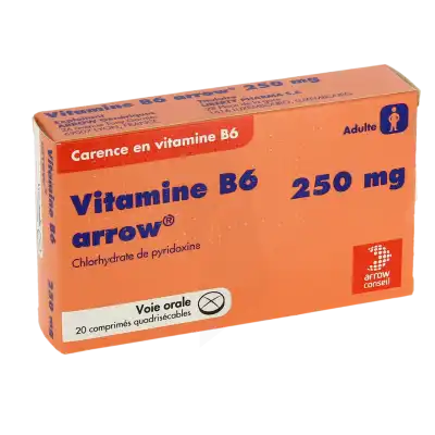 Vitamine B6 Arrow 250 Mg, Comprimé Quadrisécable à Nice