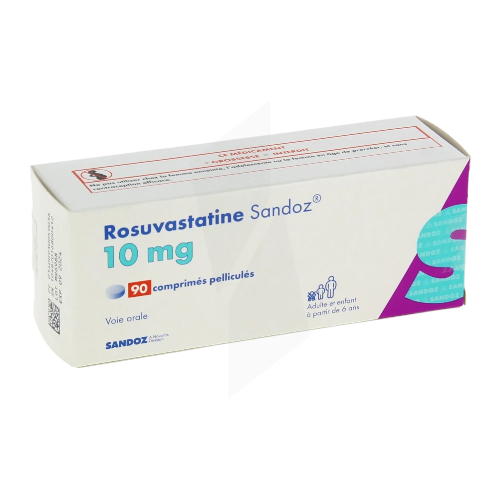 Rosuvastatine Sandoz 10 Mg, Comprimé Pelliculé