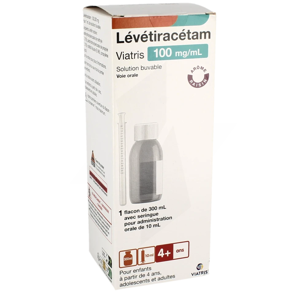 Levetiracetam Viatris 100 Mg/ml, Solution Buvable