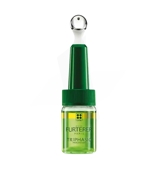 René Furterer Triphasic Progressive Sérum Antichute Coffret 8 Flacons X 5,5ml + Shampoing Stimulant 100 Ml