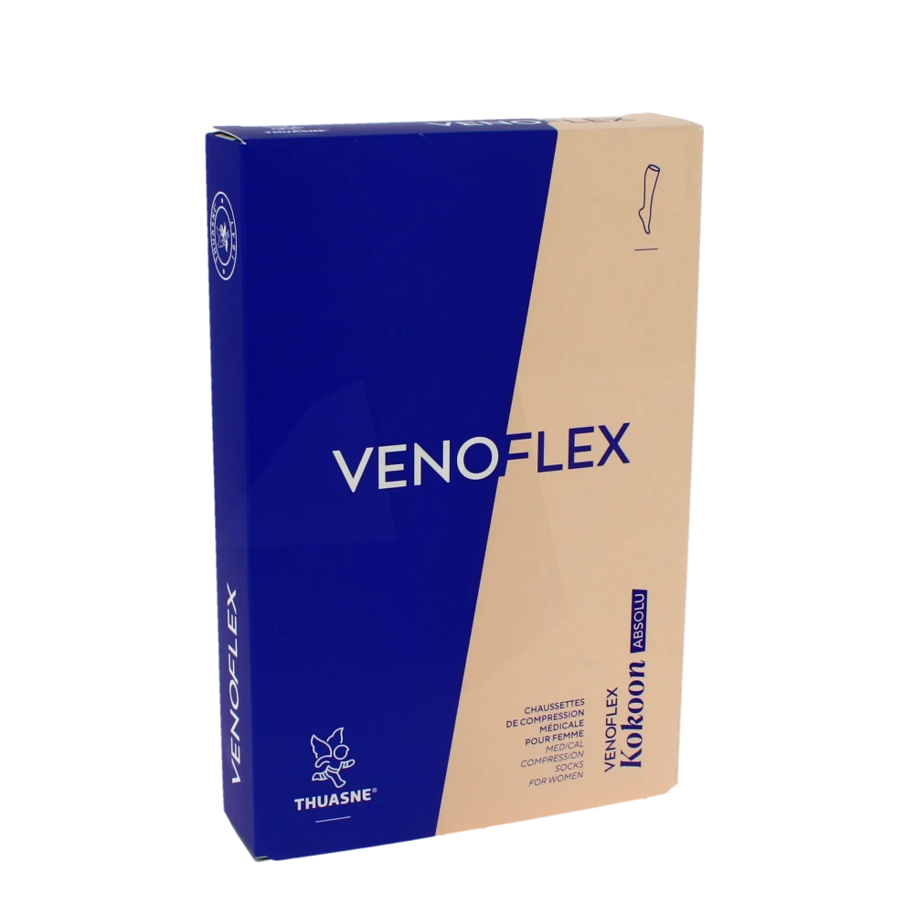 Venoflex Kokoon Absolu 2 Chaussette Mollet+ Femme Beige Naturel Taille 2l
