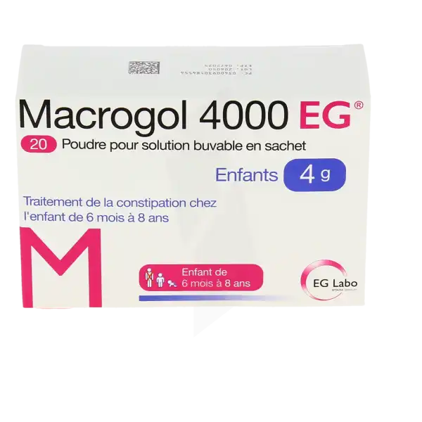 Macrogol 4000 Eg 4 G, Poudre Pour Solution Buvable En Sachet