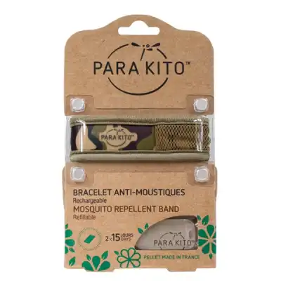 Parakito Jungle-tropical Bracelet Répulsif Anti-moustique Camouflage B/2 à DURMENACH