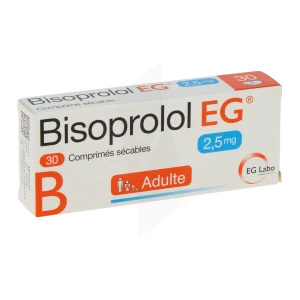 Bisoprolol Eg 2,5 Mg, Comprimé Sécable