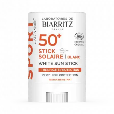 Laboratoires De Biarritz Sport By Algamaris Spf50+ Stick Solaire Blanc Bio Stick/12g à VILLENAVE D'ORNON