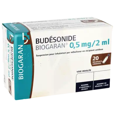 Budesonide Biogaran 0,5 Mg/2 Ml, Suspension Pour Inhalation Par Nébuliseur En Récipient Unidose à Seysses