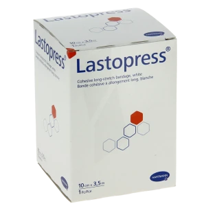 Lastopress® Bande De Compression Cohésive 10 Cm X 3,5 Mètres - Coloris Blanc