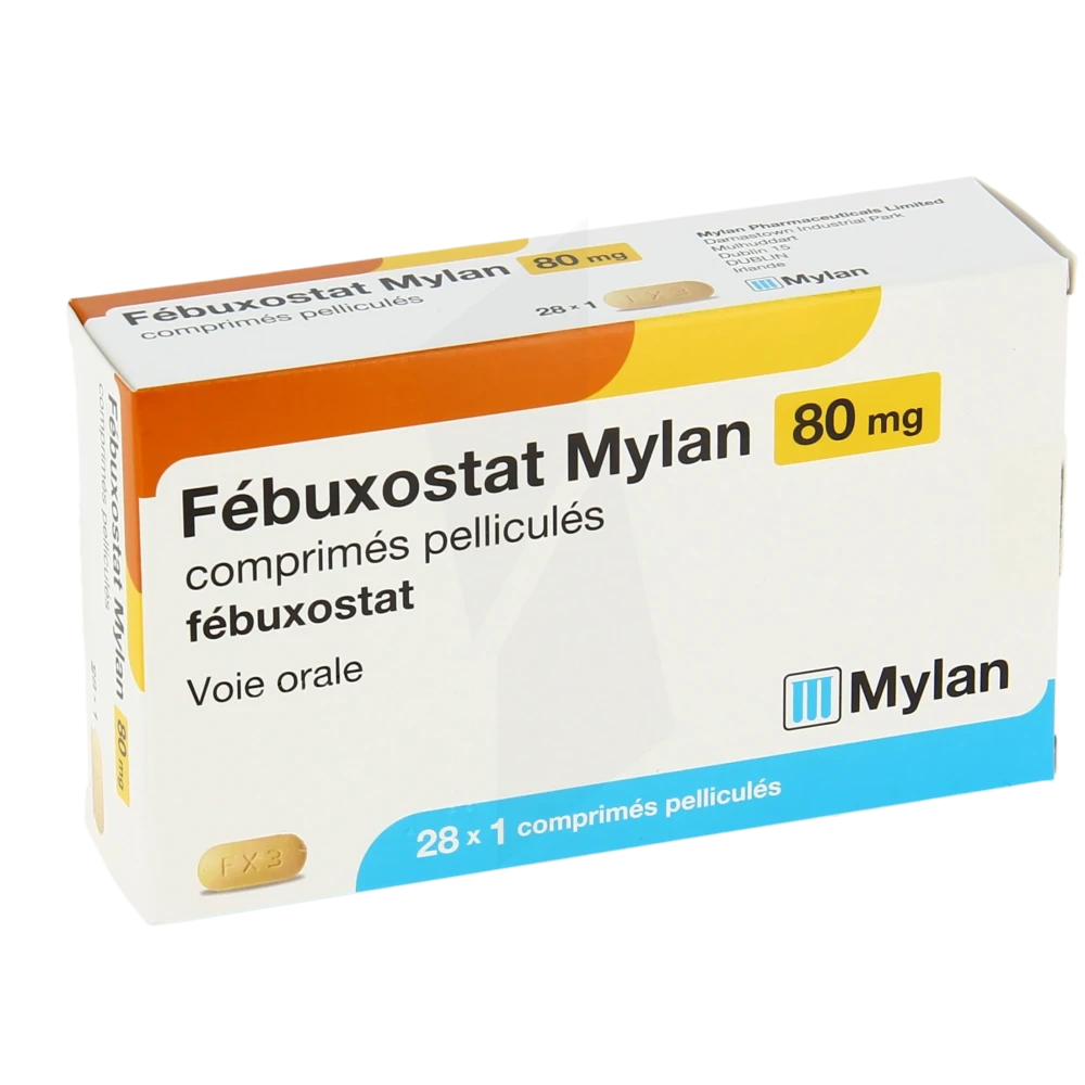 Febuxostat Mylan 80 Mg, Comprimé Pelliculé