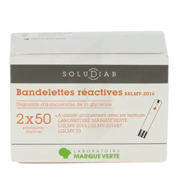 Soludiab Bandelettes Réactives Lmv  Boîte De 100