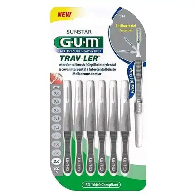 Gum Travler Brossettes Inter-dentaires Gris 2mm B/6 à Saint-Chef