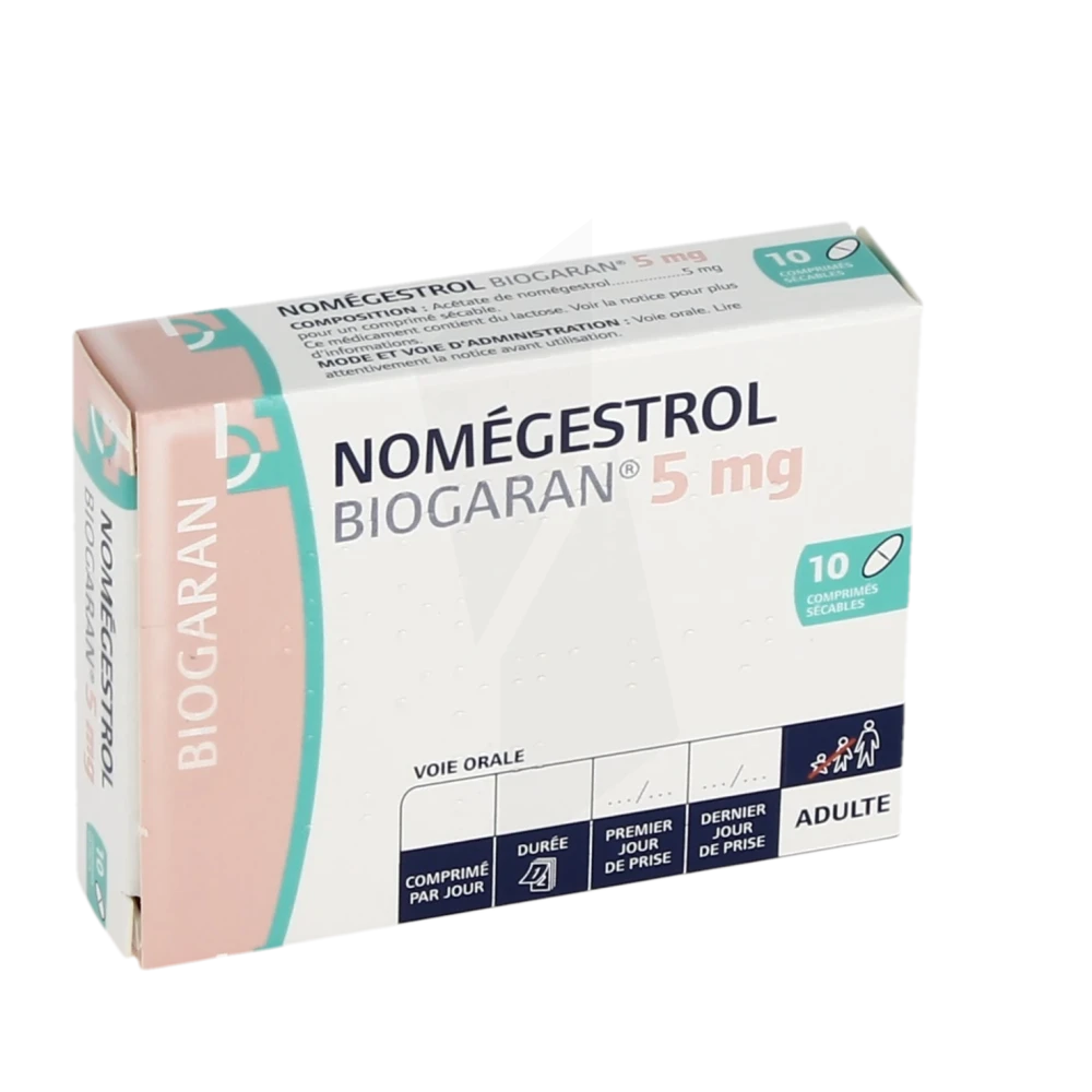 Nomegestrol Biogaran 5 Mg, Comprimé Sécable