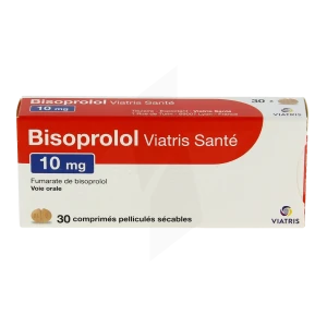 Bisoprolol Viatris Sante 10 Mg, Comprimé Pelliculé Sécable