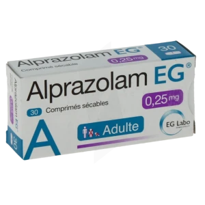 Alprazolam Eg 0,25 Mg, Comprimé Sécable