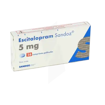 Escitalopram Sandoz 5 Mg, Comprimé Pelliculé à BRUGES