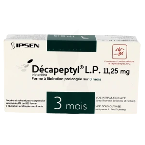 Decapeptyl L.p. 11,25 Mg, Poudre Et Solvant Pour Suspension Injectable (im Ou Sc) Forme à Libération Prolongée Sur 3 Mois