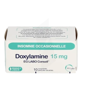 Doxylamine Eg Labo 15 Mg, Comprimé Pelliculé Sécable