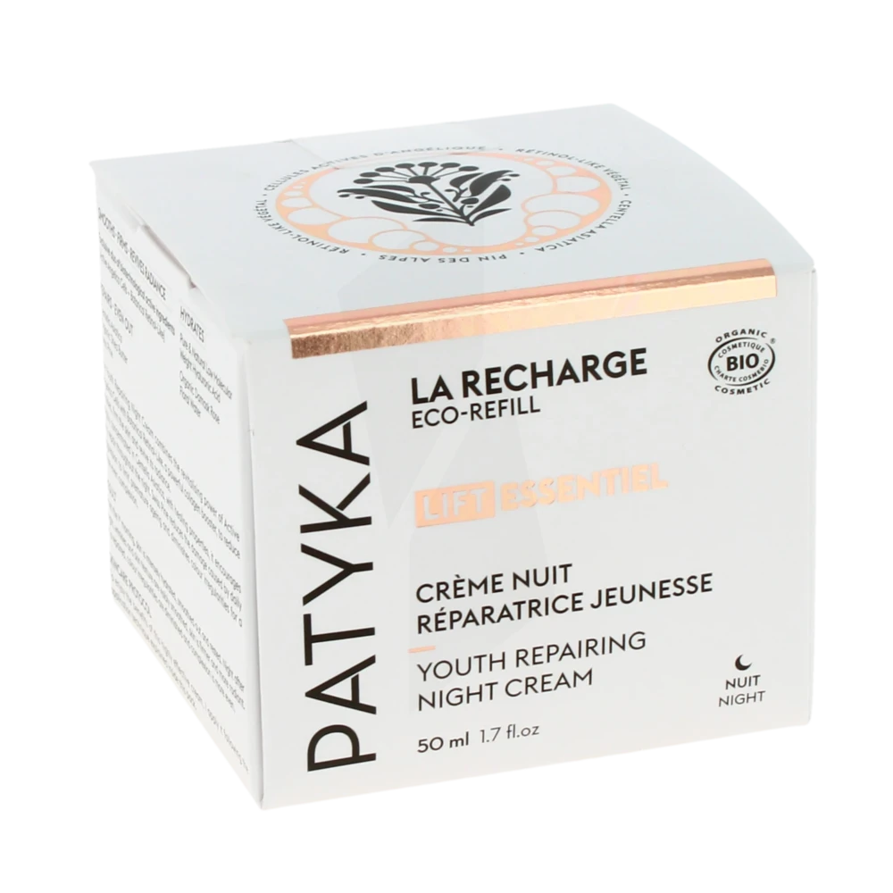 Patyka Lift Essentiel Crème Nuit Réparatrice Jeunesse Recharge/50ml