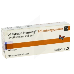 L-thyroxin Henning 125 Microgrammes, Comprimé Sécable