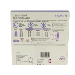 Sigvaris Essentiel Diaphane Semi-transparent Chaussette Morpho- Classe 2 Femme Dune Normal S