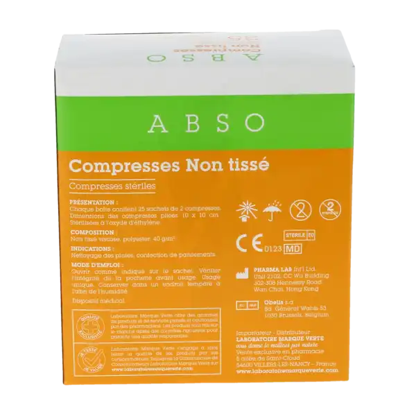 Marque Verte Abso Compresses Non-tissé 10x10