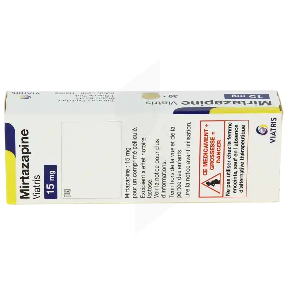 Mirtazapine Viatris 15 Mg, Comprimé Pelliculé