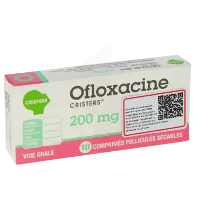 Ofloxacine Cristers 200 Mg, Comprimé Pelliculé Sécable à LIVRON-SUR-DROME