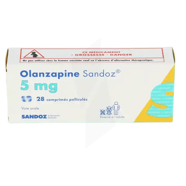 Olanzapine Sandoz 5 Mg, Comprimé Pelliculé