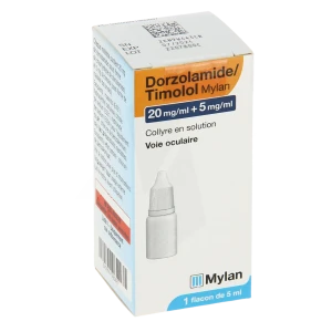 Dorzolamide/timolol Viatris 20 Mg/ml + 5 Mg/ml, Collyre En Solution