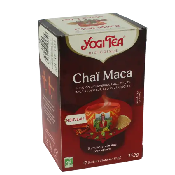 Yogi Tea Tisane Ayurvédique Chaï Maca Bio 17 Sachets/2,1g