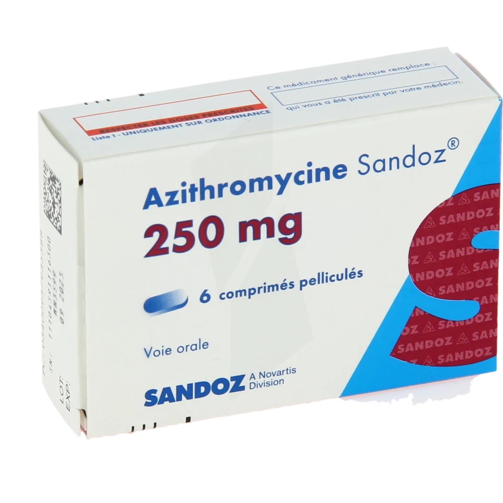 Azithromycine Sandoz 250 Mg, Comprimé Pelliculé