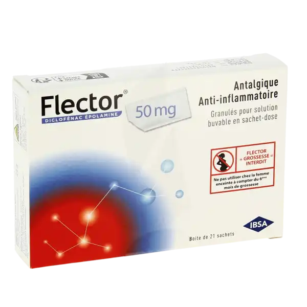 Flector 50 Mg, Granulés Pour Solution Buvable En Sachet-dose