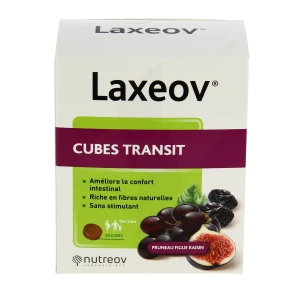 Nutreov Laxeov Cube Pruneau Figue Raisin Régulation Transit B/20/10g
