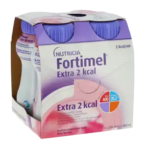 Fortimel Extra 2 Kcal Nutriment Fraise 4 Bouteilles/200 Ml à MARSEILLE