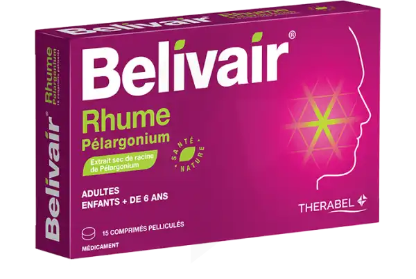 Belivair Rhume Pelargonium Comprimés Pelliculés Plq/15