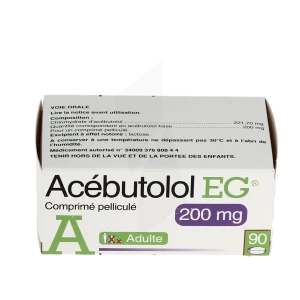 Acebutolol Eg 200 Mg, Comprimé Pelliculé