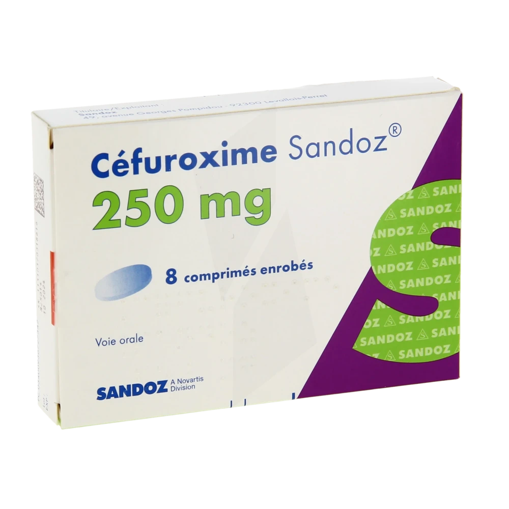 Cefuroxime Sandoz 250 Mg, Comprimé Enrobé