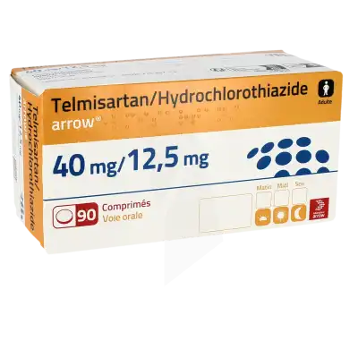 Telmisartan/hydrochlorothiazide Arrow 40 Mg/12,5 Mg, Comprimé à Casteljaloux